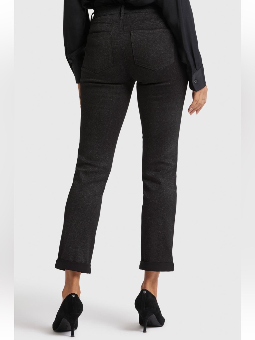 NYDJ Sheri Cuff Ankle Slim Fit Jeans in Glamorous Size 12 NWT - Picture 2 of 9